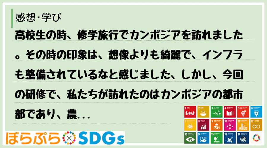 わたしのSDGsアクション・感想