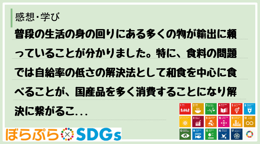 わたしのSDGsアクション・感想