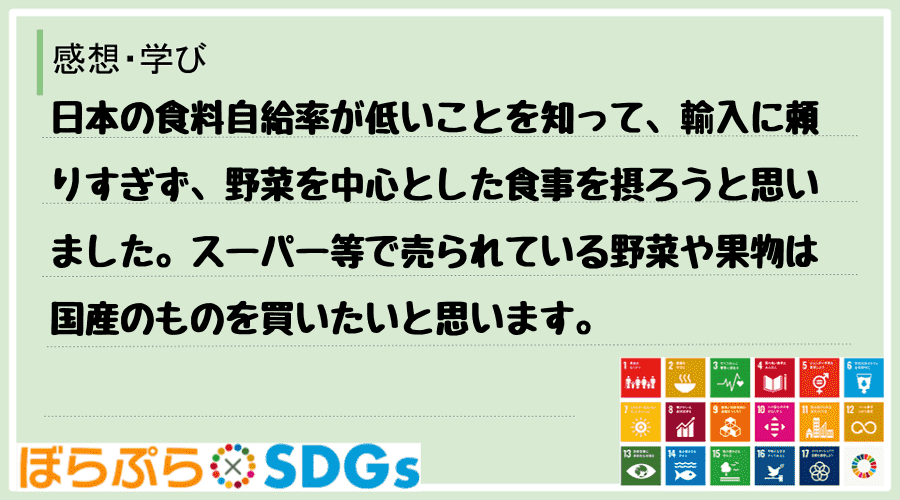 わたしのSDGsアクション・感想