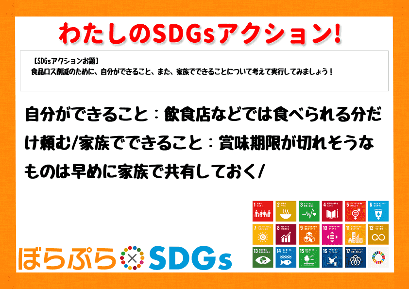 わたしのSDGsアクション・感想