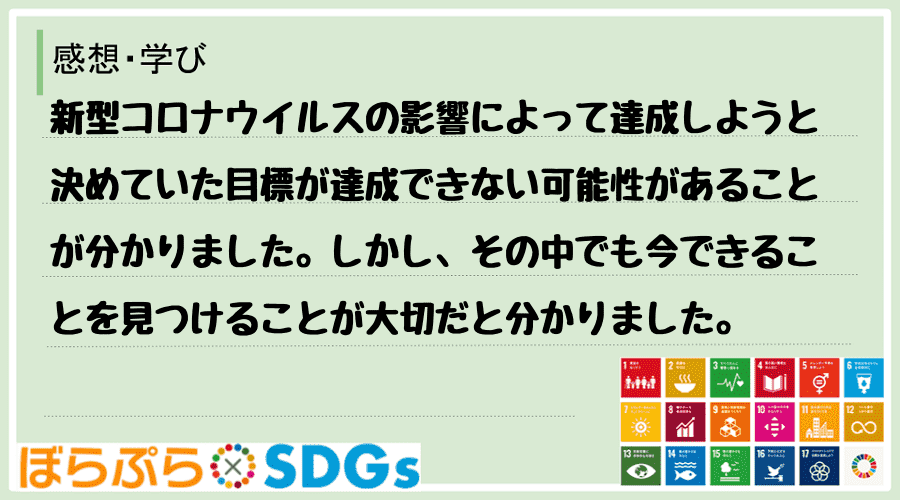 わたしのSDGsアクション・感想