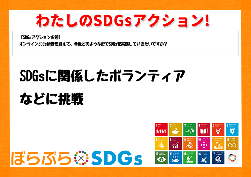 SDGsに関係したボランティアなどに挑戦