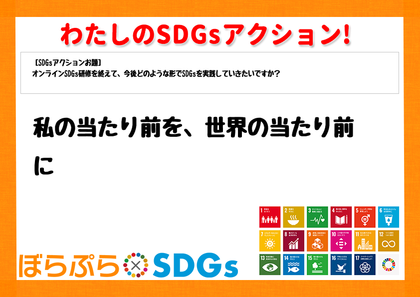 わたしのSDGsアクション・感想