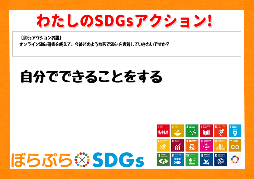 わたしのSDGsアクション・感想