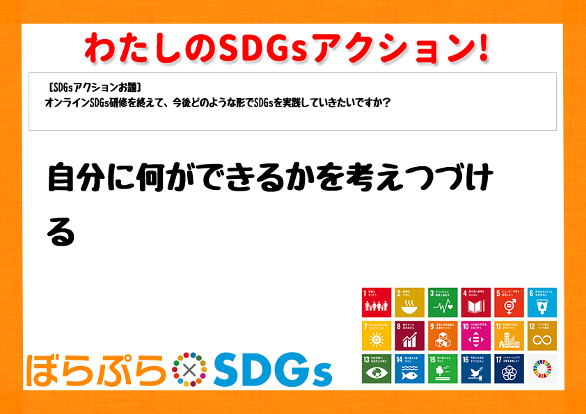 わたしのSDGsアクション・感想