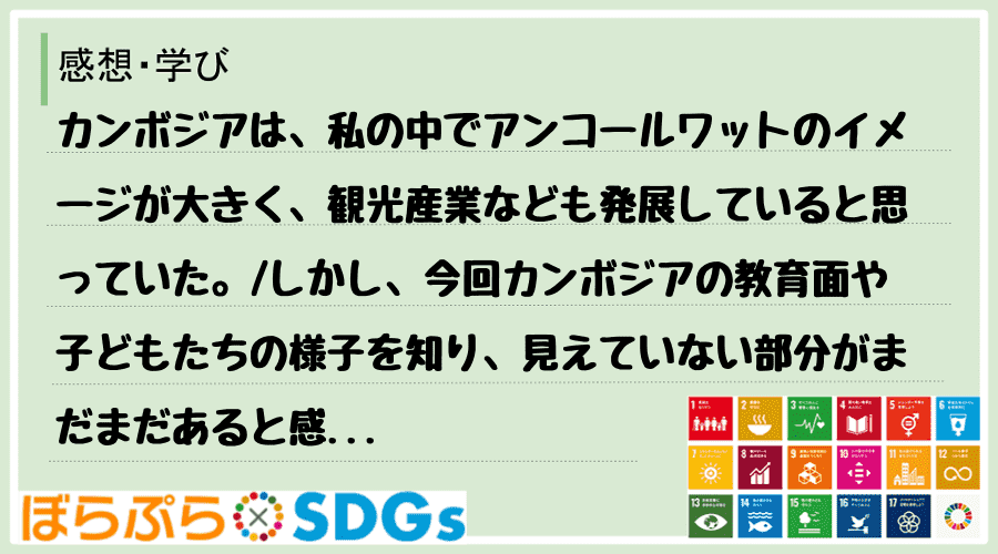 わたしのSDGsアクション・感想