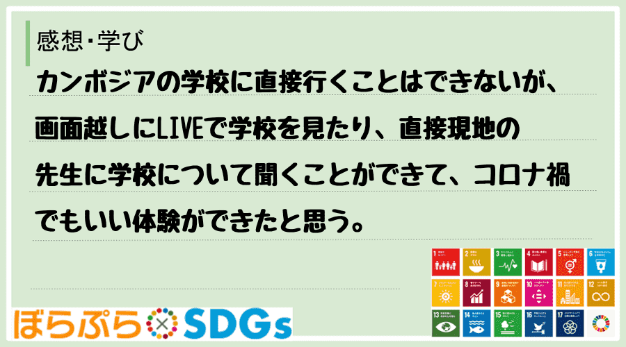 わたしのSDGsアクション・感想